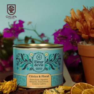 Fleur de Vie Premium Blend Tea, Cítrico y Floral Lata
