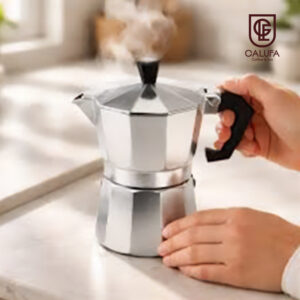 Cafetera Crystal Rock Tipo Italiana de aluminio 3 pocillos.